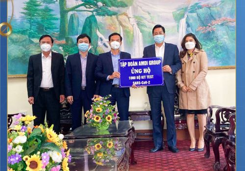 AMDI GROUP awarded Thanh Thuy - Phu Tho district 1000 quick test kits for COVID-19